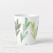 Bladpatroon Latte Mok (Voorkant)
