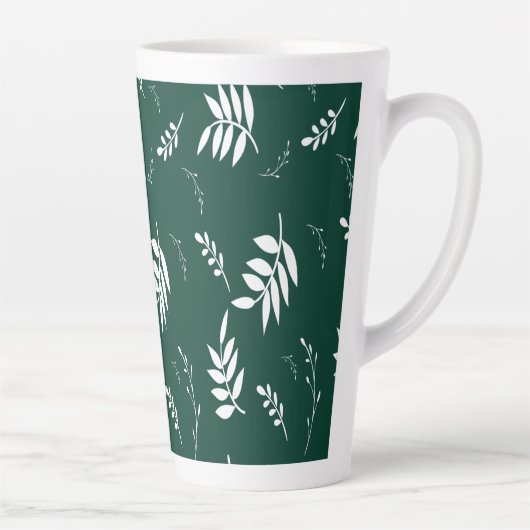 bladpatroon latte mok (Rechts)