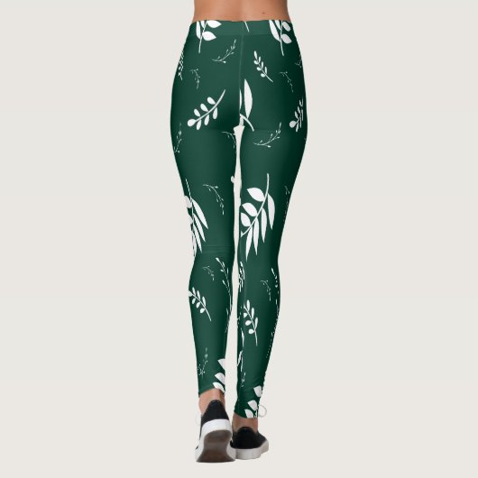 bladpatroon leggings (Achterkant)