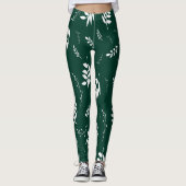 bladpatroon leggings (Voorkant)