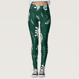 bladpatroon leggings