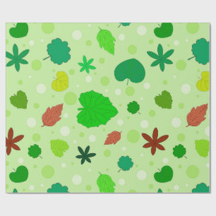 Bladpatroon met diverse vormen en kleuren cadeaupapier