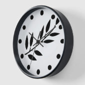 Bladpatroon Minimaal Zwart Wit Home Decor Eenvoudi (Hoek)