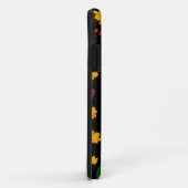 Bladpatroon op een zwarte achtergrond Case-Mate iPhone case (Achterkant/rechts)