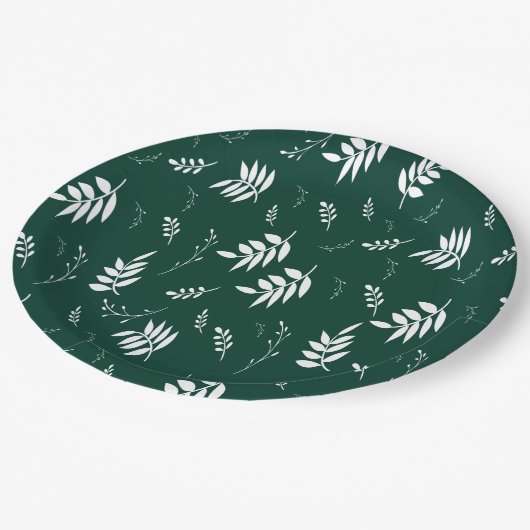 bladpatroon papieren bordje (Gekanteld)