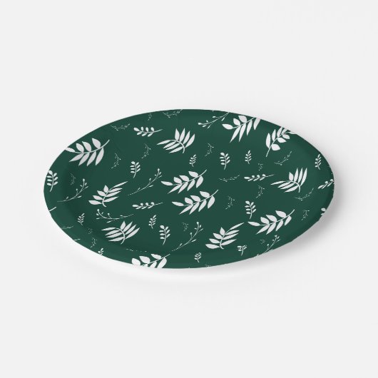 bladpatroon papieren bordje (Gekanteld)