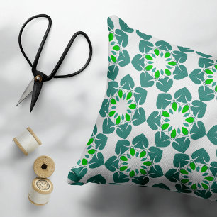 Bladpatroon, patroon van bladeren, groene bladeren accent kussen