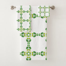 Bladpatroon, patroon van bladeren, groene bladeren bad handdoek