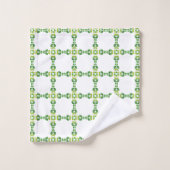 Bladpatroon, patroon van bladeren, groene bladeren bad handdoek (Wasdoekje)