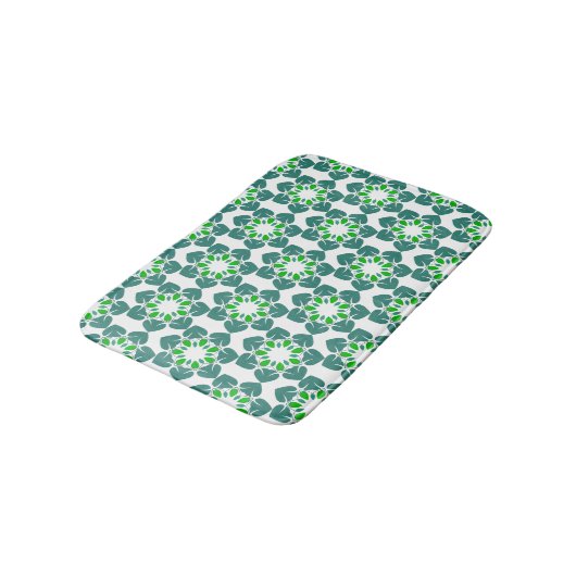 Bladpatroon, patroon van bladeren, groene bladeren badmat (Gekanteld)
