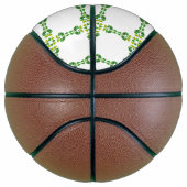 Bladpatroon, patroon van bladeren, groene bladeren basketbal (Rechts)
