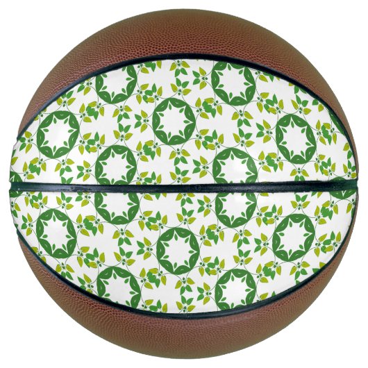 Bladpatroon, patroon van bladeren, groene bladeren basketbal (Voorkant)
