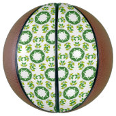 Bladpatroon, patroon van bladeren, groene bladeren basketbal (Verticaal)