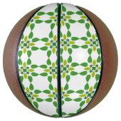 Bladpatroon, patroon van bladeren, groene bladeren basketbal (Verticaal)