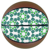 Bladpatroon, patroon van bladeren, groene bladeren basketbal (Voorkant)