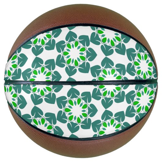 Bladpatroon, patroon van bladeren, groene bladeren basketbal (Voorkant)