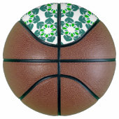 Bladpatroon, patroon van bladeren, groene bladeren basketbal (Rechts)