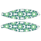 Bladpatroon, patroon van bladeren, groene bladeren basketbal (Panelen)