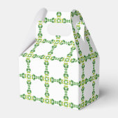 Bladpatroon, patroon van bladeren, groene bladeren bedankdoosjes (Achterkant)