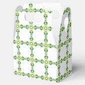 Bladpatroon, patroon van bladeren, groene bladeren bedankdoosjes (Geopend)