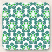 Bladpatroon, patroon van bladeren, groene bladeren bier onderzetter (Voorkant)