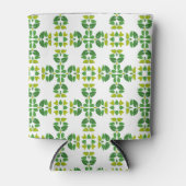 Bladpatroon, patroon van bladeren, groene bladeren blikjeskoeler (Voorkant)