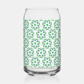 Bladpatroon, patroon van bladeren, groene bladeren blikvorm glas (Voorkant)