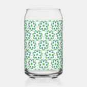 Bladpatroon, patroon van bladeren, groene bladeren blikvorm glas (Links)