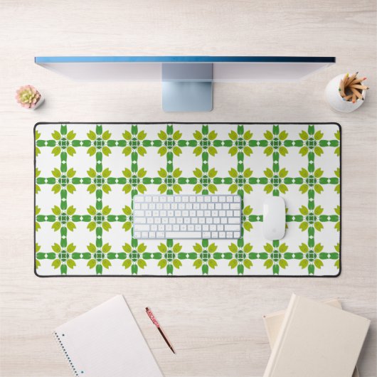 Bladpatroon, patroon van bladeren, groene bladeren bureaumat (Kantoor 1)