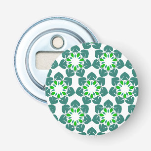 Bladpatroon, Patroon Van Bladeren, Groene Bladeren Button Flesopener