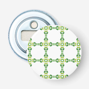 Bladpatroon, Patroon Van Bladeren, Groene Bladeren Button Flesopener