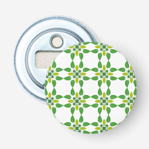 Bladpatroon, Patroon Van Bladeren, Groene Bladeren Button Flesopener
