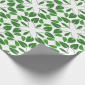 Bladpatroon, patroon van bladeren, groene bladeren cadeaupapier (Hoek)