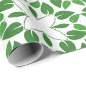 Bladpatroon, patroon van bladeren, groene bladeren cadeaupapier (Rol Hoek)