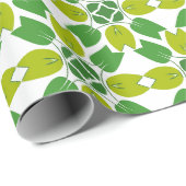 Bladpatroon, patroon van bladeren, groene bladeren cadeaupapier (Rol Hoek)
