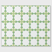 Bladpatroon, patroon van bladeren, groene bladeren cadeaupapier (Vlak)