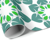 Bladpatroon, patroon van bladeren, groene bladeren cadeaupapier (Rol Hoek)