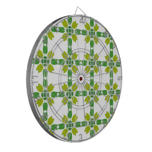 Bladpatroon, patroon van bladeren, groene bladeren dartbord