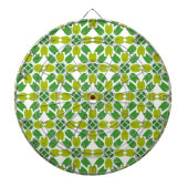 Bladpatroon, patroon van bladeren, groene bladeren dartbord (Voorkant)