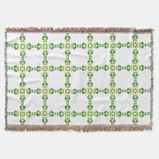 Bladpatroon, patroon van bladeren, groene bladeren deken (Voorkant)