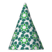 Bladpatroon, patroon van bladeren, groene bladeren feesthoedjes (Rechts)