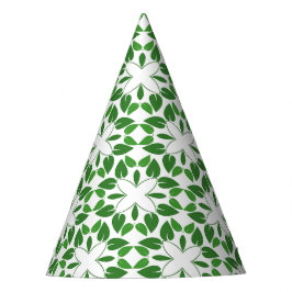 Bladpatroon, patroon van bladeren, groene bladeren feesthoedjes