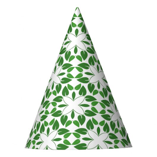 Bladpatroon, patroon van bladeren, groene bladeren feesthoedjes (Voorkant)