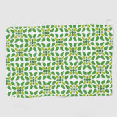 Bladpatroon, patroon van bladeren, groene bladeren golfhanddoek (Horizontaal)