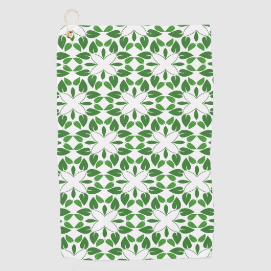 Bladpatroon, patroon van bladeren, groene bladeren golfhanddoek (Voorkant)
