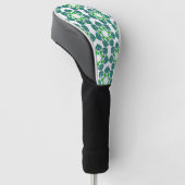 Bladpatroon, patroon van bladeren, groene bladeren golfheadcover (Schuin)