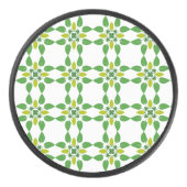 Bladpatroon, patroon van bladeren, groene bladeren hockey puck (Voorkant)