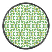 Bladpatroon, patroon van bladeren, groene bladeren hockey puck (Voorkant)