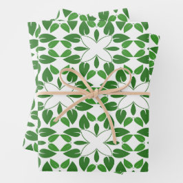 Bladpatroon, patroon van bladeren, groene bladeren inpakpapier vel