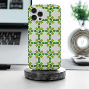 Bladpatroon, patroon van bladeren, groene bladeren iPhone 15 pro max case
